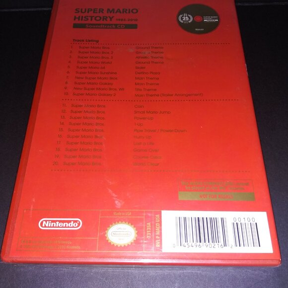Nintendo Super Mario Bros History Soundtrack CD 25th Anniversary Edition 2010 - Picture 3 of 5